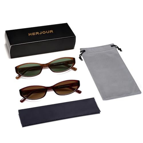Image of Retro Oval Sunglasses Womens Mens Y2k Trendy Cateye Shades AR82299 | Narrow Round Cute Sunnies,90s 2000s Cool Skinny Frame