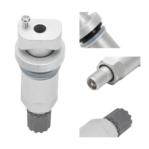 Attisfiera Reifendruckmonitor für 207 307 407 C4 C5 Mondeo 4-teilig Silber Reparatursatz Reifendruckventil, TPMS Ventil Reparatur