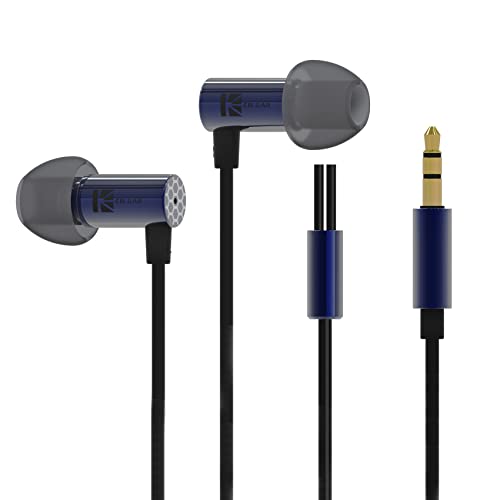 Image of Yinyoo KBEAR Little Q in Ear Earphones Wired Earbuds Headphone Sleeping Earbud Monitor with Noise Isolation, Ultra-Light Soft, Comfortable for Relaxing, 3.5mm Plug (Blue no mic)