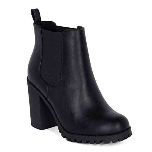 JADE Ankle Boot w/Lug Sole Elastic Gore and Chunky Heel3