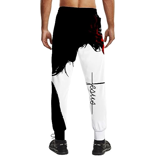 Mens Joggers Sweatpants 3D Print Pants Novelty Graphic Trousers Casual Athletic Sports Joggers with Pockets3