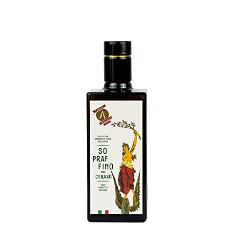 Olio Extra Vergine di Oliva Biologico Filtrato Italiano di Ceraso Fruttato Medio - 100% Made in Italy - Alberta Iannicelli Azienda Agricola (500 ml)