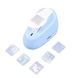 YOUQIWJ 2cm Postage Stamp Square Paper Punch, Stamp Shape Lever Action Hole Puncher for Scrapbooking, Card Making and DIY Paper Crafts