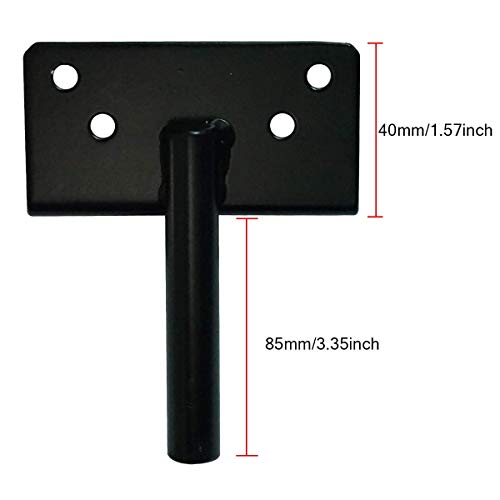 Image of Self-Locking Gate Latch Heavy Duty Post Mount Automatic Gravity Lever Wood /PVC Fence Gate Lock with Fasteners Hardware,for Secure Pool |Yard | Garden, Steel,Black, 2pcs