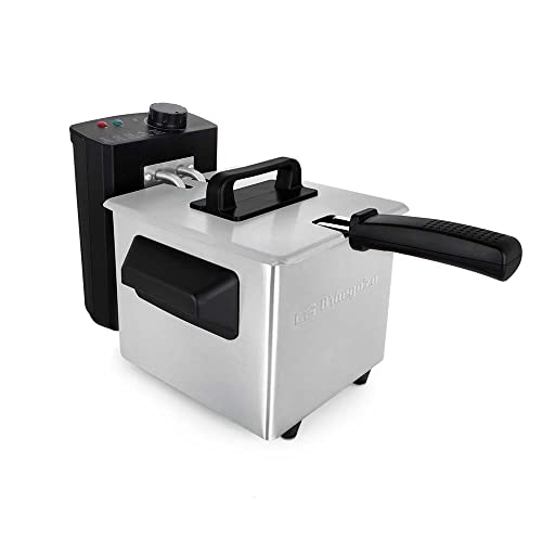 Orbegozo FDR 18 - Freidora compacta, 1,5 L de capacidad, termostato ajustable, cestillo con asa abatible, cubeta esmaltada, pies antideslizantes, 1000 W