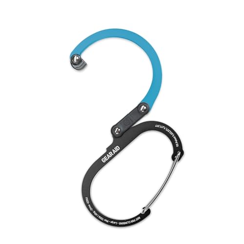 Image of GEAR AID HEROCLIP (Large) Carabiner Gear Clip and Hook for Hanging Heavy Duty Items, Camping Backpacks, Suitcases, Kayaks, Bicycles and More