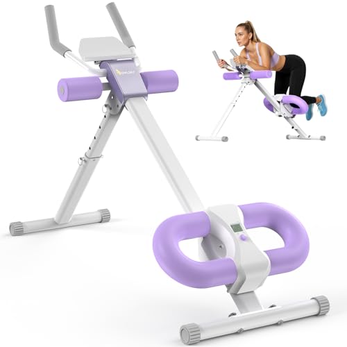 Image of MR. CAPTAIN Ab Machine, Adjustable Ab Trainer Machine for Abs Workout at Home Gym, Foldable, LCD Monitor, Device Holder, 400 LBS, Abdominal Trainer for Stomach Workout