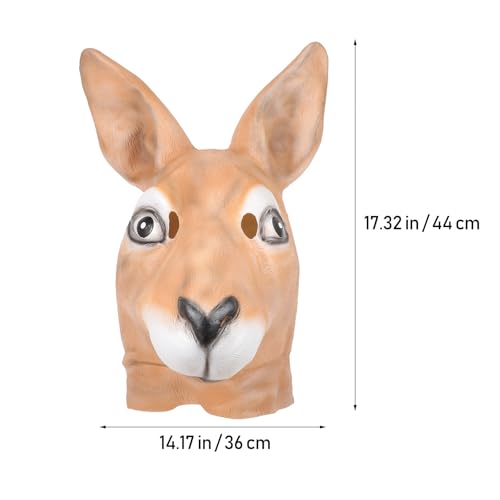 Masque kangourou drôle accessoire visage entier pour soirée déguisée