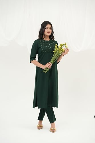 Image of Emerald Weave Kurta Set