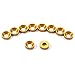 [10PCS] USA Made Anodized Aluminum Colored Finishing Washers - (Electric Gold) - (0.435in. Dia.) Flat Top - for KYDEX Holsters, Auto Trim, Art Projects, Home DIY