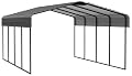 Cover-IT Carport 12 x 20 x 7 ft Eggshell Sturdy All-Steel Heavy Duty Canopy Shelter