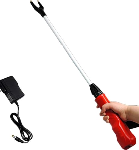 Defensa personal eléctrica recargable para ganado – palo de seguridad de 75 cm con luz LED y diseño 360° para cerdos, vacas y cabras