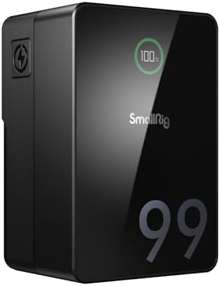SmallRig V Mount Battery VB99 Pro, 99Wh / 6800mAh mini V-Mount Battery with PD 100W Fast Charging, with D-TAP, Dual USB-C & DC Ports, USB-A, TFT Display for Camera, Camcorder, Video Light - 4292