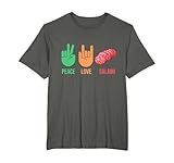 Peace Love Salami Funny Shirt Gift for Meat Lovers