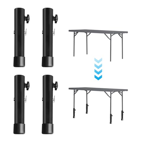 4本セット テーブル 脚 継ぎ足し 机 高さ調整 継足 9.2cm/13.3cm 2段階高さ調節 デスクエクステンダー 底上げ 延長脚 滑り止めキャップ付 テーブル脚エクステンダー 家具 脚台 つぎあし 折り畳みテーブル用 高さを上げる足