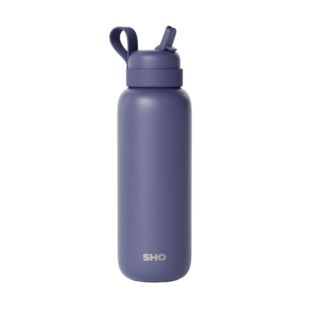 SHO Newt Insulated Stainless Steel Water Bottle (Denim, 500ml)
