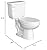 PROFLO PFCT101HEWH PROFLO PFCT101HE Jerritt 1.28 GPF Two Piece Elongated Toilet with Left Hand Lever - Seat Included