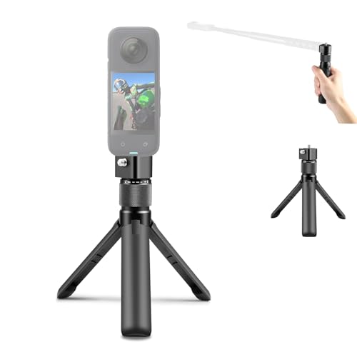 Mini Składany Obrotowy Uchwyt do Kamery Sportowej PULUZ - Statyw 1/10.2 cm Śrubowy do Insta360 X3/X4/ONE X2/RS, do Gopro/DJI i Innych - Kompaktowy Statyw Stołowy, Gimbal