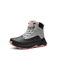 NORTIV 8 Women's Waterproof Hiking Boots Outdoor Trekking Camping Trail Hiking Boots,Size 8,Light Grey/Pink,SNHB2312W