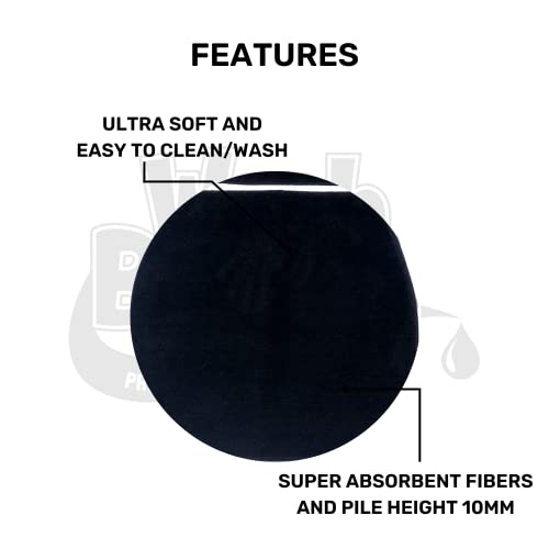 Image of Black Solid Washable Polyester Car Seat Cover Non-Slip Mat for All Cars and Sofa Sets (3 Pieces Set)