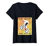 Photo Gallery donna eat sleep bmx repeat - divertente bmx bike ciclista biker amante maglietta con collo a v Photo Gallery donna eat sleep bmx repeat - divertente bmx bike ciclista biker amante maglietta con collo a v