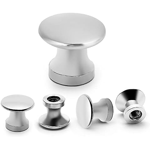 Kemcatui 25PCS Silver Mini Cabinet Knobs, 0.45 Inch / 11.5mm Vintage Dresser Knobs, Decoration Small Drawer Knobs with Screws, Pull Handles for Jewelry Box Gift Box Wooden Cases Furniture Cover