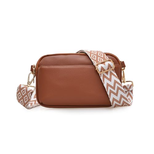 Small Leather Crossbody Purse for Women, Shoulder Bag with Adjustable Strap