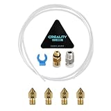 CR Official PTFE Teflon Tube Bowden Tubing for 1.75mm Filament 3D Printer Replacement Parts Kit Ender Original Accessories Include Bowden Tube*1m,Nozzle*4