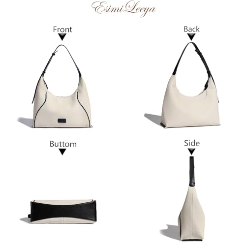 Image of Medium Hobo Purses for Women Contrast Color Canvas Design Women's Shoulder Bags