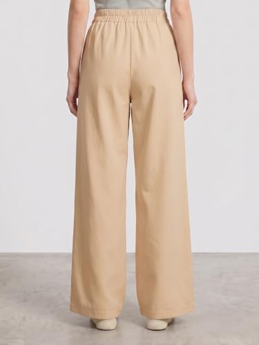 Image of Vogaan Women's High-Waist Korean Trousers with Wide Baggy Fit | Trendy GenZ Streetwear Pants | Trousers | Women Trousers