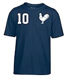 Youth Designz Kinder T-Shirt Trikot Frankreich mit Wunschname + Nummer - Navy 2 Jahre (86/94)