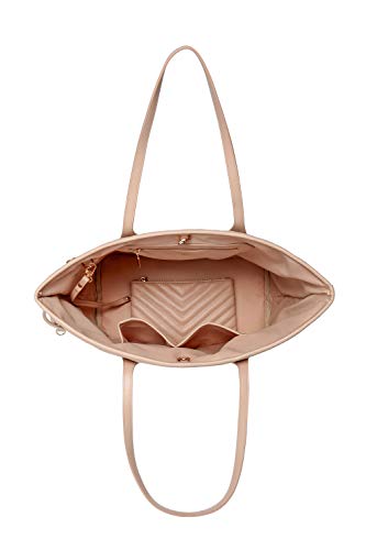 Bolso Tote de Viaje Daisy Rose con Clutch a Juego en Cuero Vegano PU miniatura 4