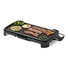 Amazon Basics Electric Griddle with Nonstick Ceramic Coating, Flat Grill for Pancake, 10 x 20 inches, Black