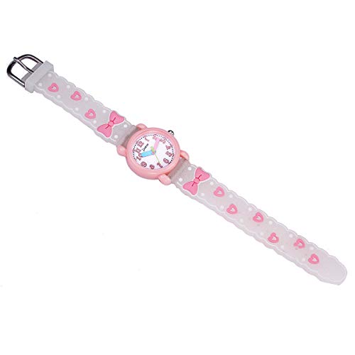 Boy's Girl's Watch,Kids Gift 3D Cartoon Japanese Quartz Silicone Kids Watch, Age 3-10 Toys for 3-15 Year Old Boys Girls Birthday Present for Kids - Best Gifts (Pink Tie)4