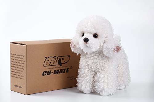 CU-MATE Pudel-Plüschwelpe, realistischer Hund, Stofftier, Spielzeug, bezaubernd, umarmendes Schlafkissen für Kinder und Freunde