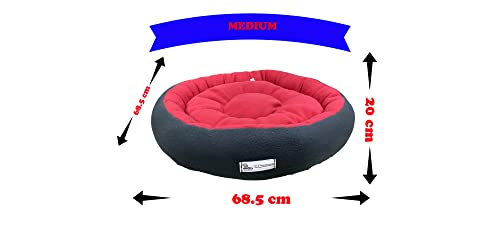 Image of Premium Medium Size Dog Bed for Medium Dogs and Puppies Anti Skid Bottom Washable Orthopedic Big Dog /cat Beds Red /Black
