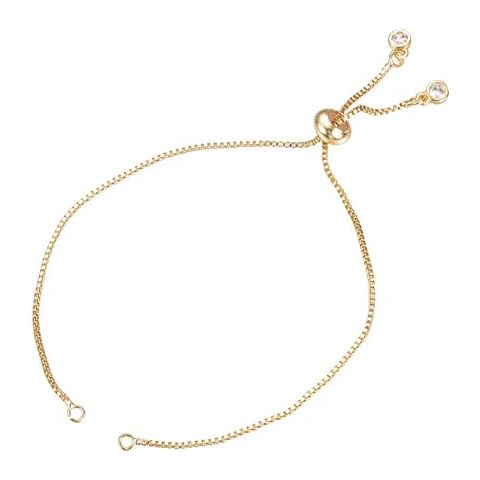 Pulseras deslizantes de latón UR URLIFEHALL con caja de circonita cúbica Cover