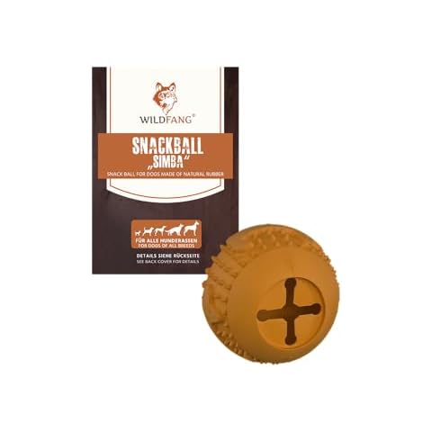 Wildfang Simba Natural Rubber Dog Treat Ball, Interactive Snack Dispenser Toy, for All Dog Breeds Cover