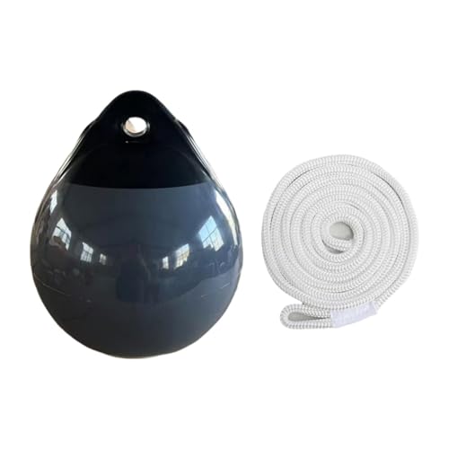 predolo Boat Buoy Ball Round Anchor Buoy Multipurpose Lightweight with Rope Boats Fender Ball for Docking Anchoring Lake Yacht, White Rope