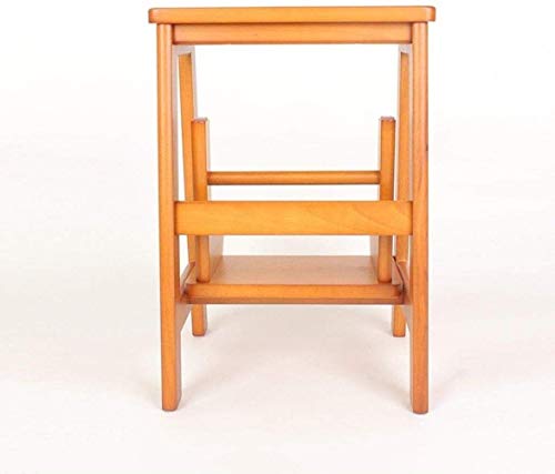 Taburete de escalada para interiores de madera maciza y silla plegable para el hogar 5