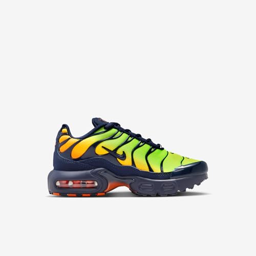 Nike Air Max Plus Little Kids' Shoes (Lemon Venom/Hyper Crimson/Laser Orange/Blackened Blue)3