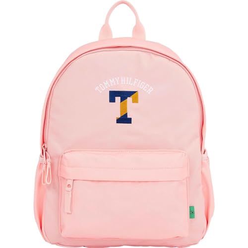 Image of Tommy Hilfiger Hilfiger Flag Colorful Varsity Backpack Pink Crystal rose