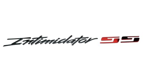 Image of 2Pc Intimidator SS Decal Emblems 3D Domed Badges Sticker Nameplate Replacement for SS (Black Red)
