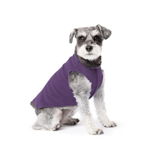 Image of Goldpaw Stretch Fleece Dog Sweater - with Spandex for 4-Way Stretch - Soft, Comfortable Dog Coat - Machine Washable - Made in the USA - Huckleberry - Size 10
