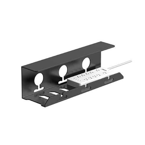 Étagère de rangement en fil rétractable pour cacher les multiprises et fils sous le bureau