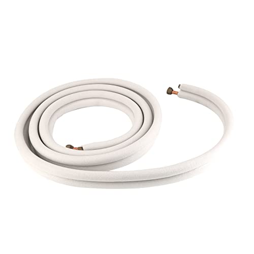 NCONCO Tubo de cobre para aire acondicionado, 1/4 1/2, tubo de aire acondicionado, refrigerante, aislado, cobre, aluminio, piezas de aire acondicionado, 4 metros
