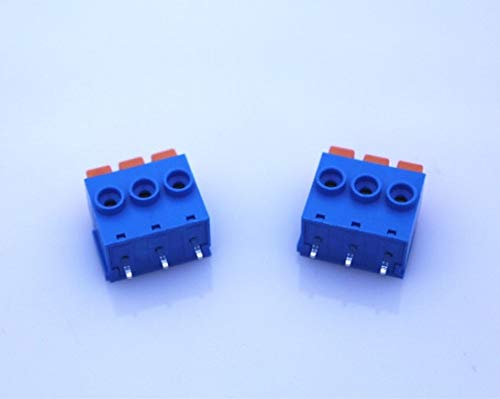 Davitu 50PCS spring terminalblock 5.0MM HY5.0 screwless connector DG390 DA270 2P 3P combine - (Color: Grey, Pins: 6P)