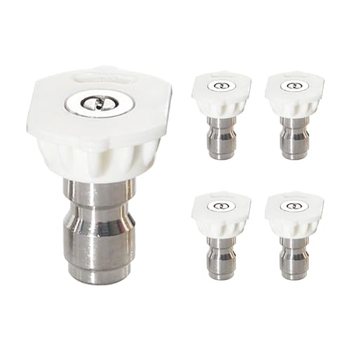 Boquilla de pulverización de lavadora - Boquilla de varios grados | Arandela de presión de conector rápido | Kit de puntas de pulverización resistentes al desgaste para paisajes y patios de jardín |