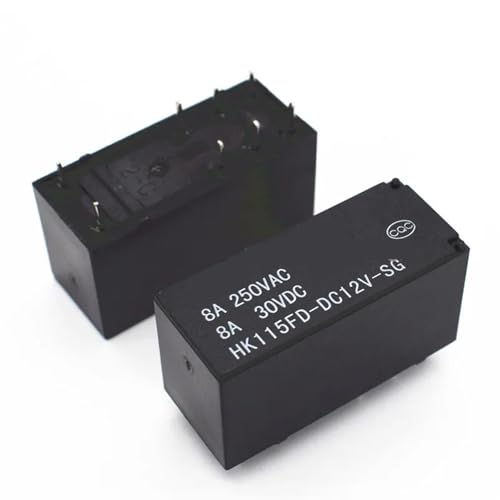 Relés de 8 pines HK115FD-DC12V-SG con conmutación de 8A para automatización estable