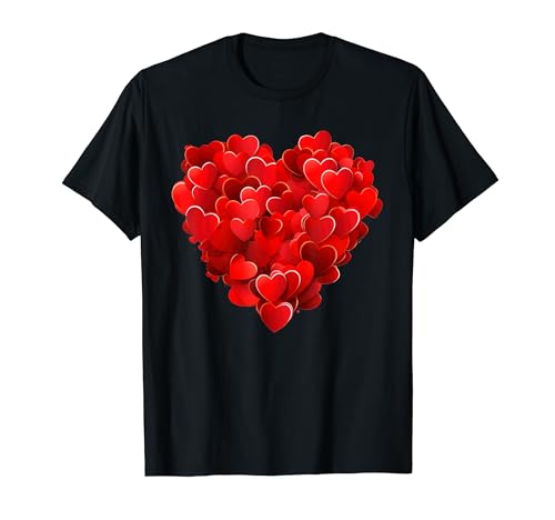 Carino Love Heart Graphic Camicia Donna San Valentino Maglietta